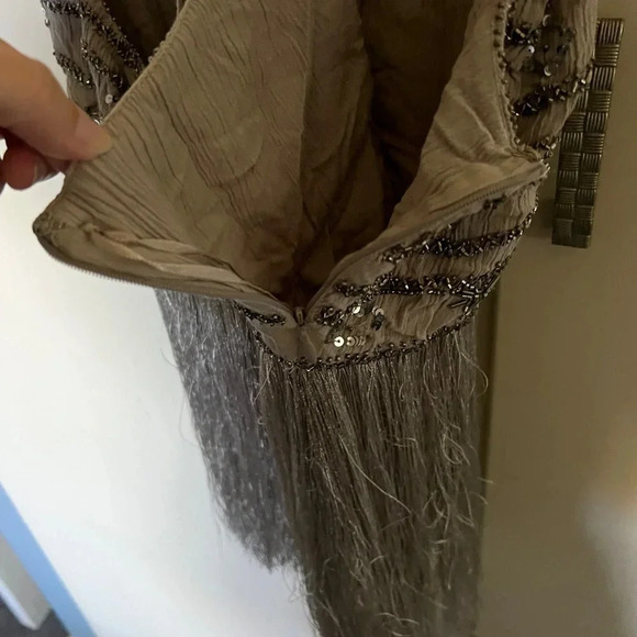 Shyanne Grey Fringe Beaded Western‎ Sleeveless Top Size XL - Picture 8 of 12